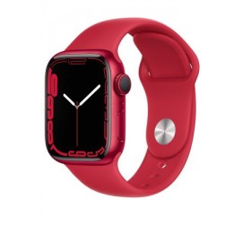 Купить Apple Watch Series 7 41mm Red Aluminum Case with Red Sport Band онлайн